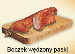 Boczek wdzony paski